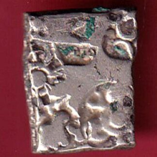 ANCIENT INDIA MAURYAN PERIOD ANIMAL STANDING MAGADH DYNASTY SILVER PUNCHMARK  – FC8007