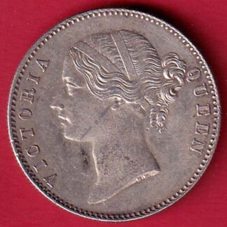 EAST INDIA COMPANY 1840 divided LEGEND VICTORIA QUEEN ONE RUPEE SILVER COIN– FC8042