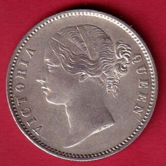 EAST INDIA COMPANY 1840 DIVIDED LEGENDVICTORIA QUEEN ONE RUPEE SILVER COIN –FC8067
