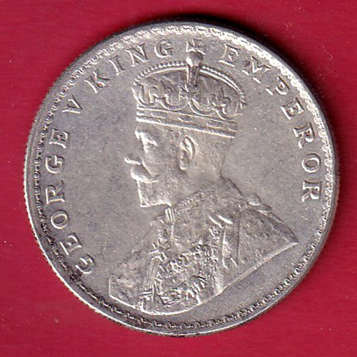 British India 1918 Bombay Mint George v One Rupee silver coin :- FC8071 - Image 2
