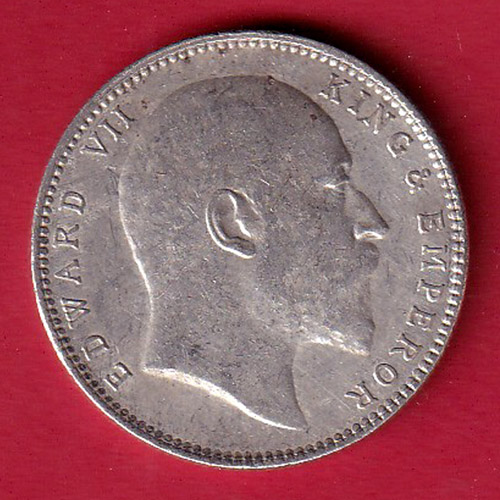 British India Edward VII 1903 One Rupee Silver Coin :- FC8079 - Image 2