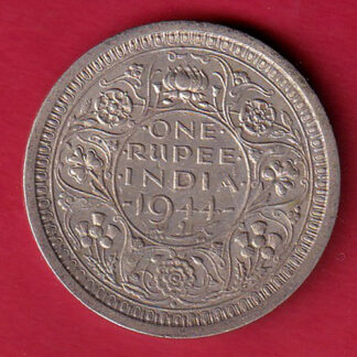 BRITISH INDIA 1944 BOMBAY MINT one RUPEE SILVER COIN  :- FC8088