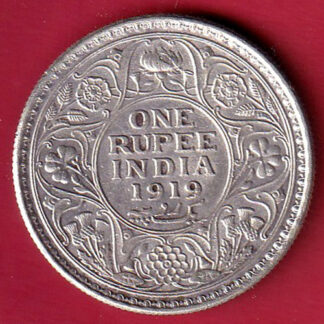 BRITISH INDIA 1919 BOMBAY MINT GEORGE VI KING ONE RUPEE SILVER COIN  :- FC8097