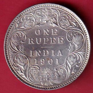 British india 1901 victoria empress one rupee silver coin - FC8100