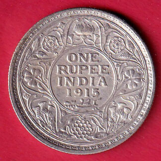 British India 1915 George v One Rupee silver coin :- FC8148