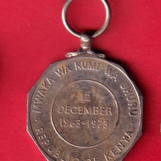 MEDAL – Republic Of Kenya Mwaka Wa Kumi Wa Uhuru 12 Decmber 1963-1973–f9277
