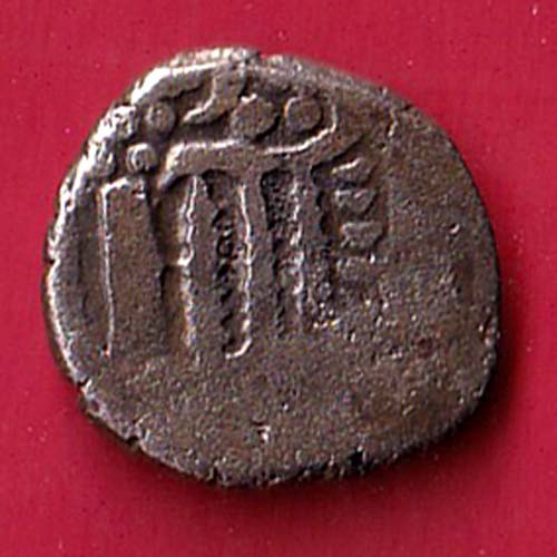 Ancient India Indo Sassanian Sri ha series rajasthan rare silver coin –f9283 - Image 2