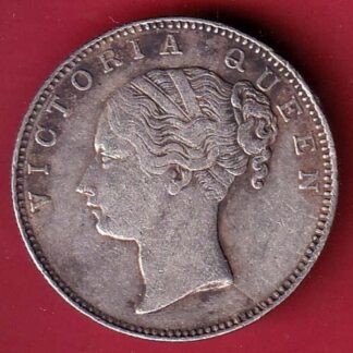 EAST INDIA COMPANY 1840 CONTINIOUS LEGEND VICTORIA QUEEN 1 RUPEE SILVER COIN – FC8187