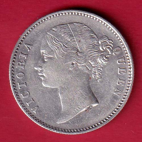 EAST INDIA COMPANY 1840 DIVIDED LEGENDVICTORIA QUEEN ONE RUPEE SILVER COIN– FC8365