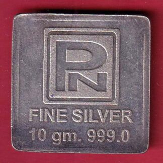 SILVER BAR :-Weight –10.00 gm : “PN”  FINE SILVER- f9158