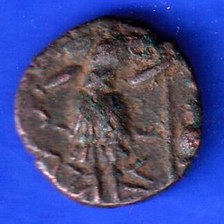 lohar of kashmir sangram deva copper one drachma beautiful coin –f9173