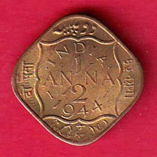 British India 1/2 Anna – George VI 1944Coin–f9228