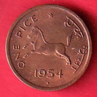 GOVERNMENT OF INDIA 1954 ONE PICE COPPER COIN- f9263