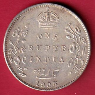 British India Edward VII 1903 One Rupee Silver Coin– FC8192