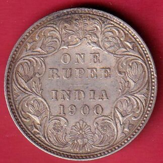 british india 1900 victoria empress one rupee silver coin– FC8193