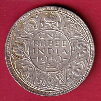 BRITISH INDIA 1940 BOMBAY MINT GEORGE VI ONE RUPEE BEAUTIFUL SILVER COIN– FC8235
