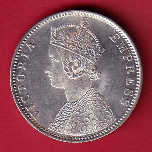 British india 1901 victoria empress one rupee silver coin– FC8246 - Image 2