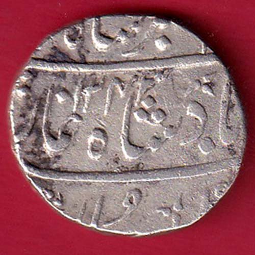 BOMBAY PRESIDENCY INO AKBARSHAH AHMEDABAD MINT ONE RUPEE SILVER COIN –FC8252 - Image 2
