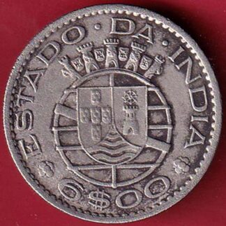 PORTUGUESE INDIA GOA 6 ESCUDO 1959 COIN  –FC8273