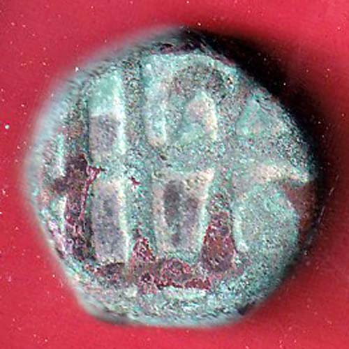 mughals ahmedshah elichpur mint one paisa scarce copper coin –FC8278 - Image 2