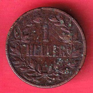 Deutsch Ostafrika 1904 ONE Heller copper coin- FC8301