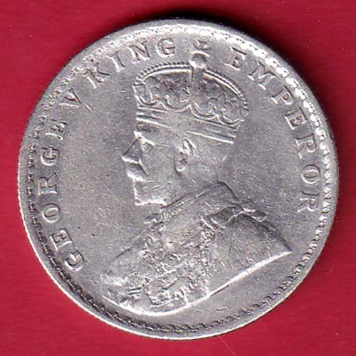British India 1911 bombay mint George v one Rupee silver coin– FC8350 - Image 2