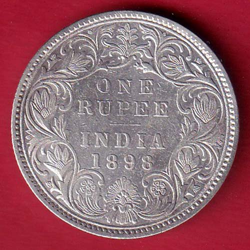 british india 1898 victoria empress one rupee silver coin – FC8351