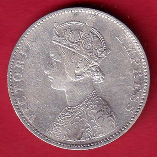 british india 1898 victoria empress one rupee silver coin – FC8351 - Image 2