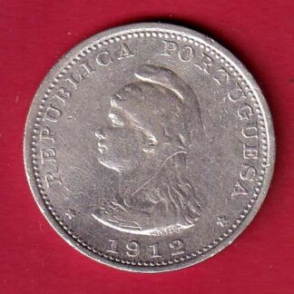 “UNC’ Portuguese India Uma rupee 1912 BEAUTIFUL SILVER COIN– FC8367