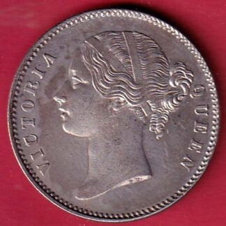 EAST INDIA COMPANY 1840 DIVIDED LEGENDVICTORIA QUEEN ONE RUPEE SILVER COI- FC8388