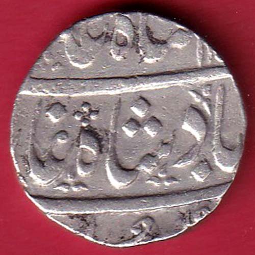 Maratha confederacy INO shah Alam II Ahmedabad Mint Ankushi mark One rupee silver coin - FC8389