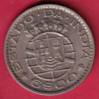 PORTUGUESE INDIA GOA 6 ESCUDO 1959 COIN –FC8418