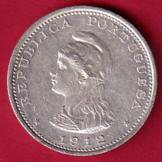 “UNC’ Portuguese India Uma rupee 1912 BEAUTIFUL SILVER COIN –FC8427
