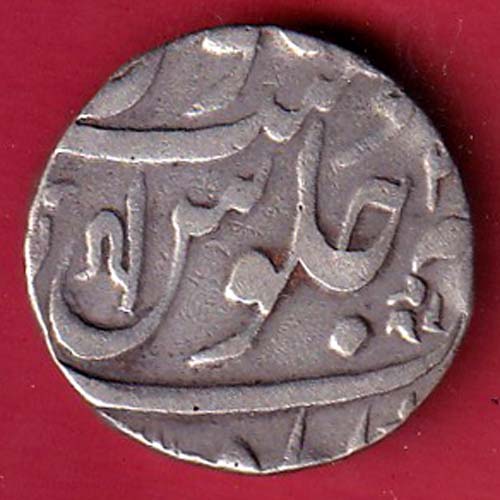 Maratha Confederancy INO shah Alam II Ahmedabad mint Ankushi mark One rupee silver coin- S7457 - Image 2