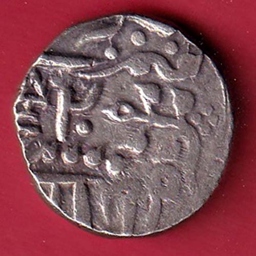 Jhalawar state INO Bahadur shah II Prithvi singh Jhalawar mint 1837 adry 2 one rupee silver coin- S7458 - Image 2