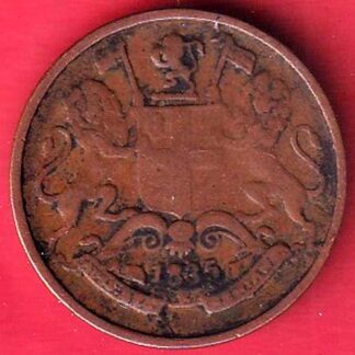 EAST INDIA COMPANY 1835 ONE QUARETR ANNA COPPER COIN – F9445