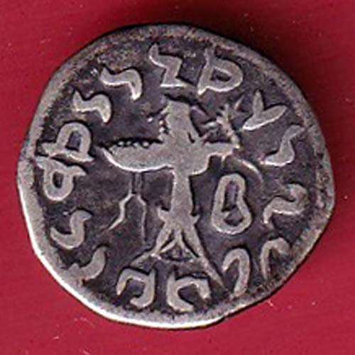 Indo-Greek Kingdom Apollodotus II 1 Drachma SILVER coin - f9328 - Image 2