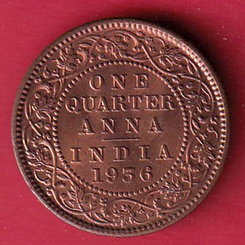 British india 1936 George v one quarter anna copper coin– FC8448