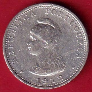 “UNC'’ Portuguese India Uma rupee 1912 BEAUTIFUL SILVER COIN– FC8467