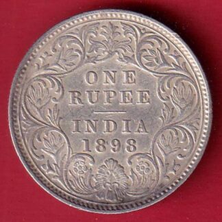 british india 1898 victoria empress one rupee silver coin – FC8495