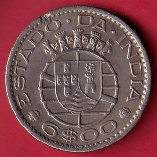 PORTUGUESE INDIA GOA 6 ESCUDO 1959 COIN – FC8499