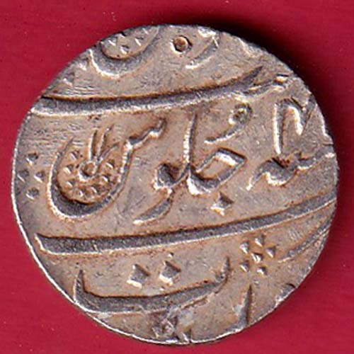 mughals aurangzeb surat mint one rupee silver coin -FC8507 - Image 2