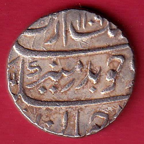 mughals aurangzeb surat mint one rupee silver coin -FC8507