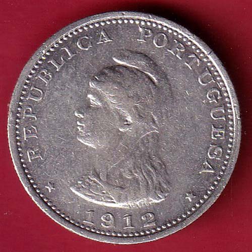 “UNC’’ Portuguese India Uma rupee 1912 BEAUTIFUL SILVER COIN–FC8529