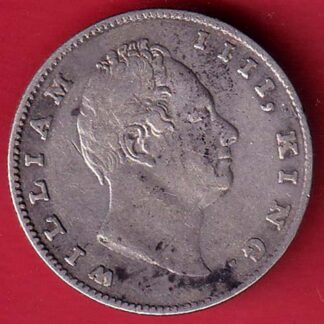 EAST INDIA COMPANY 1835 WILLIAM IIII KING GEORGE ONE RUPEE SILVER COIN– FC8538