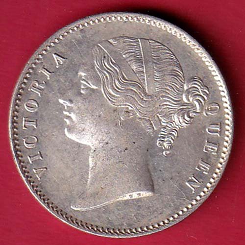 EAST INDIA COMPANY 1840 DIVIDED LEGENDVICTORIA QUEEN ONE RUPEE SILVER COIN – FC8598