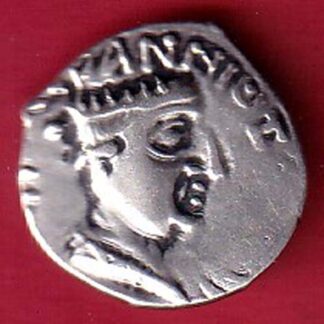 ANCIENT INDIA NAHAPAN DYNESTY KINGS PORTRAIT SILVER COIN - FC8611