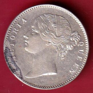 EAST INDIA COMPANY 1840 DIVIDED LEGENDVICTORIA QUEEN ONE RUPEE SILVER COIN – FC8632