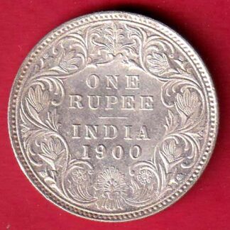 "UNC" british india 1900 victoria empress one rupee silver coin – FC8645