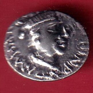 ANCIENT INDIA NAHAPAN DYNESTY KINGS PORTRAIT SILVER COIN- FC8656